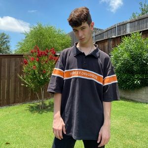 90’s Tommy Hilfiger Faded Black Polo Shirt
